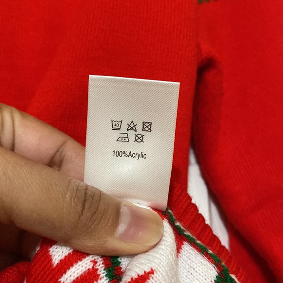 Christmas Sweater Red Turtleneck Holiday Top sz S - Picture 4 of 6